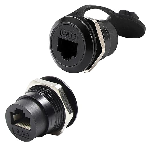 PENGLIN 2Pack RJ45 Panel Mount Coupler, Ethernet LAN Pass Through Connector by PENGLIN