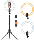 12 inch Ring Light with Stand 2800mAh Rechargeable, LED Circle Selfie Cordless by Kmasic