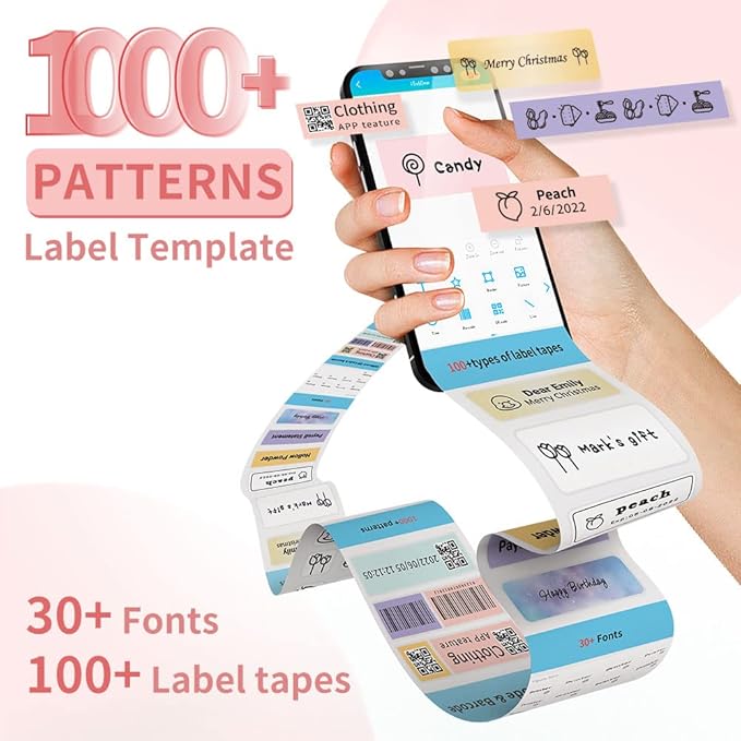 Label Maker Machine with 3 Tapes - Image 5