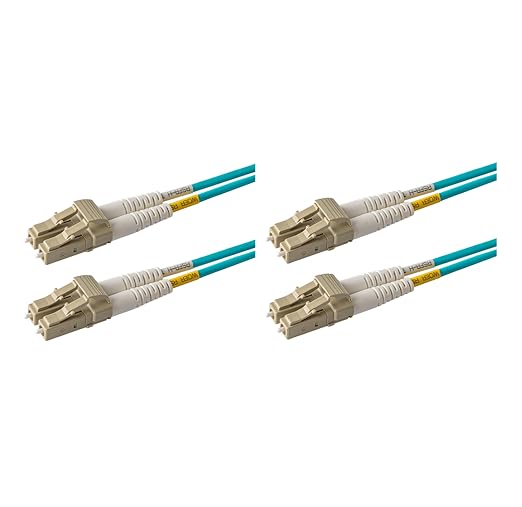 SpeedyFiberTX 2-Pack 2.5 Meter Multimode 10G OM3 50/125 Fiber Optic Patch Cable by SpeedyFiberTX