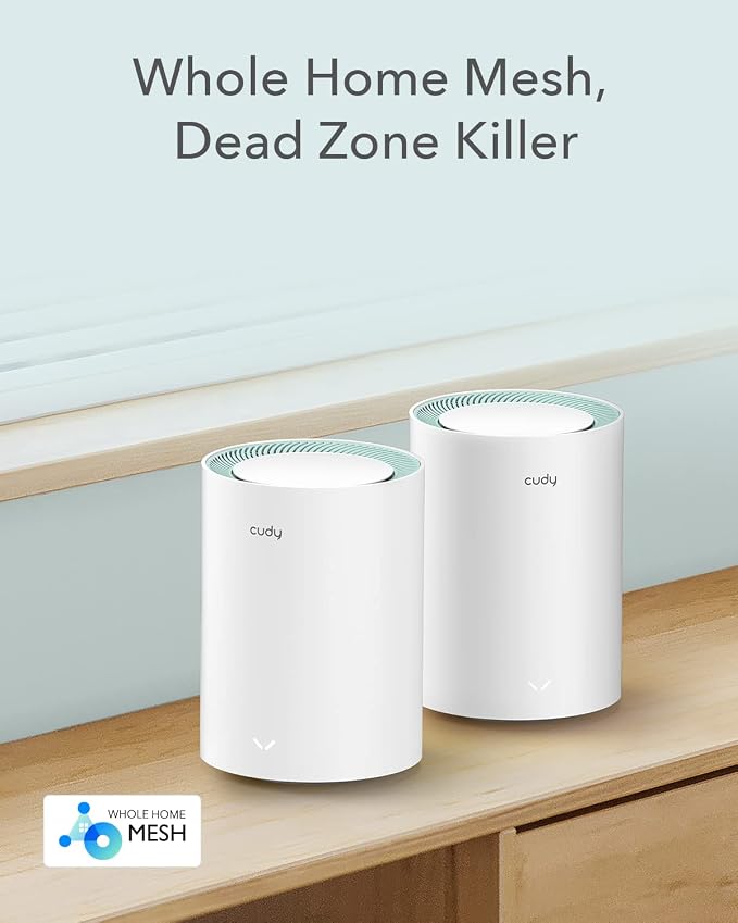 Cudy M1300 2-Pack AC1200 Gigabit Whole Mesh WiFi System, Dual Band, WiFi - Image 6