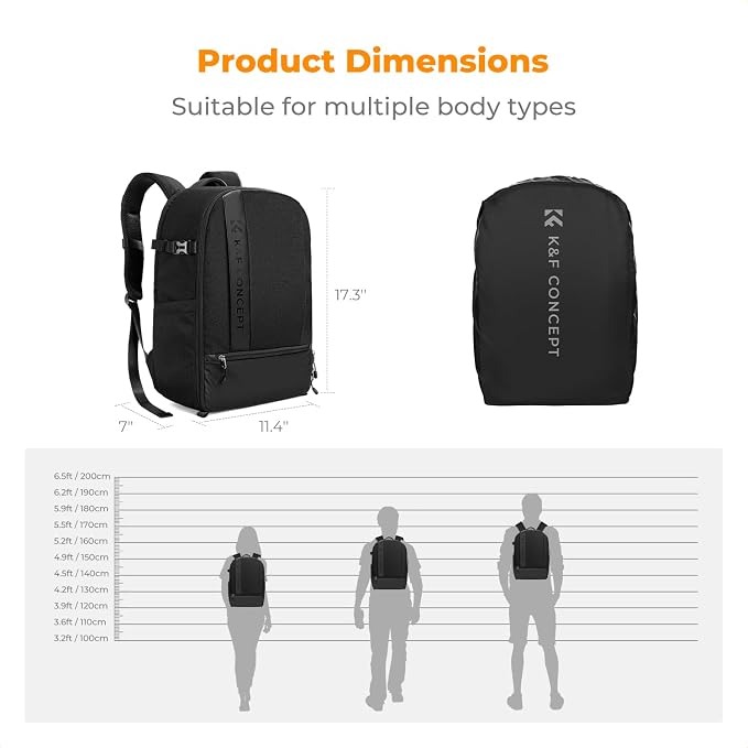K&F CONCEPT Camera Backpacks for Photographers Travel Bag for Tripod Camera - Image 7