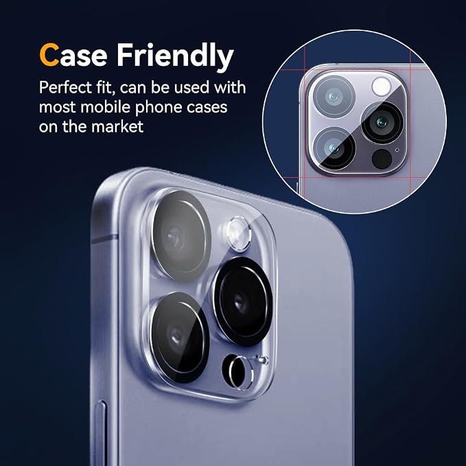 Camera Lens Protector for iPhone 14 Pro 6.1" ＆ iPhone 14 Pro Max 6.7", 9H - Image 4