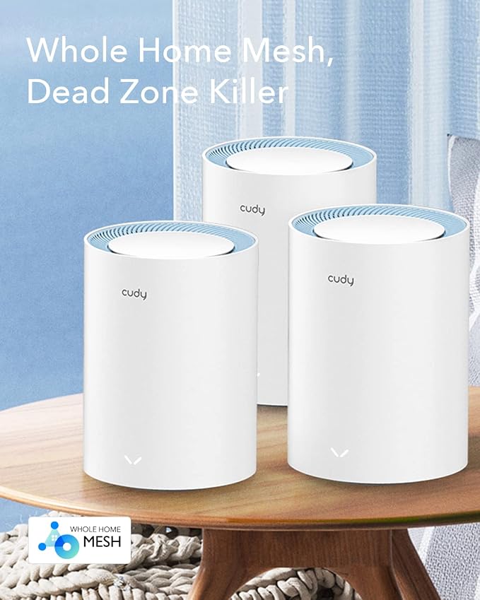 Cudy M1200 3-Pack AC1200 Whole Home Mesh WiFi System, 2.4GHz 5GHz Dual Band - Image 3