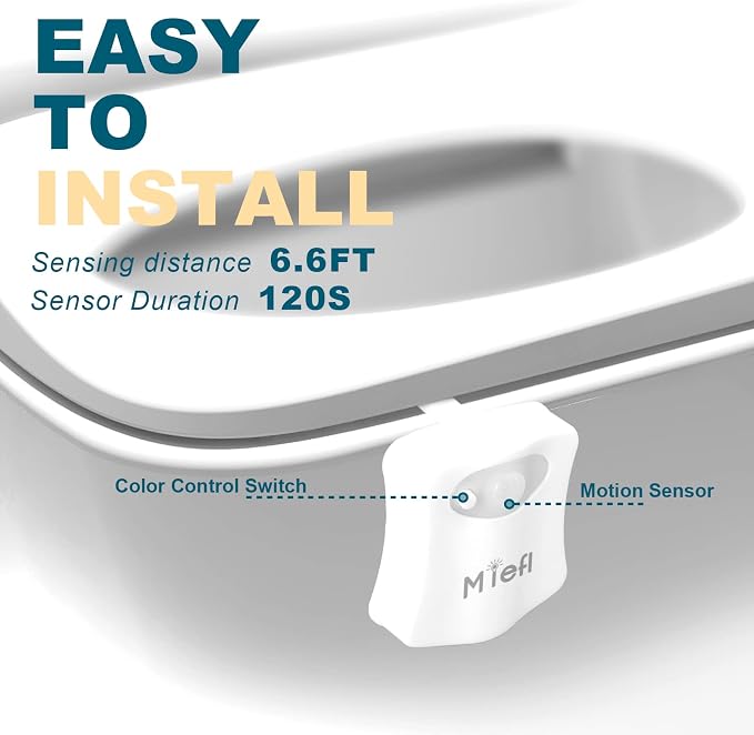 Toilet Light Motion Sensor 16 Colors Changing, LED Glow Bowl inside Toilet Light - Image 3