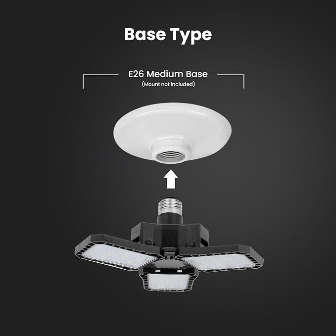 Feit Electric LED Garage Light, E26 Base, 000-Hour Lifetime - Image 3