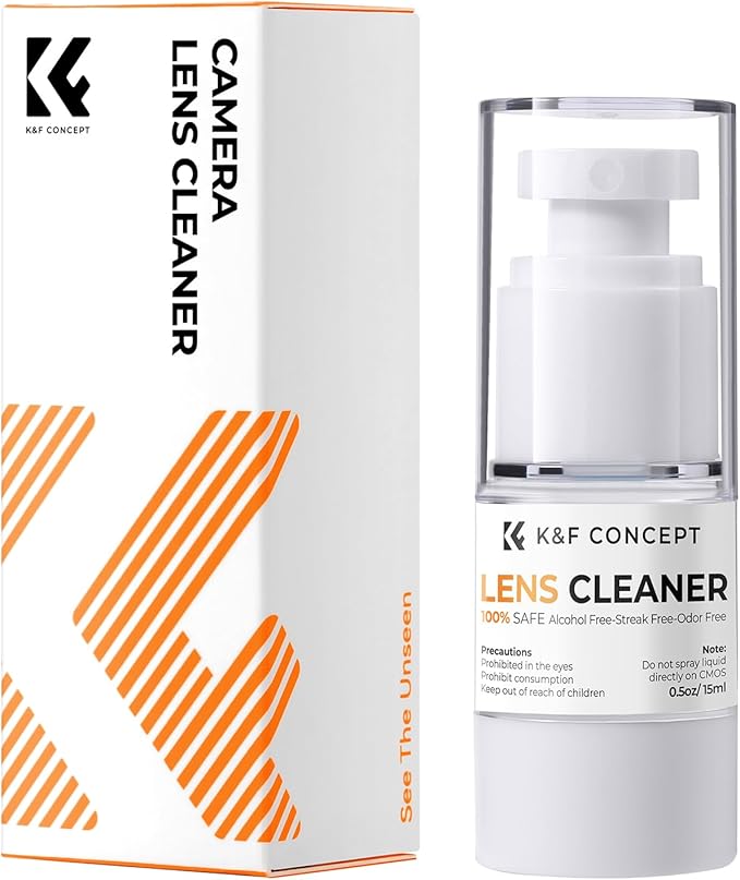 K&F CONCEPT Spray and Microfiber Lens Cleaner Care Kit, | Non-Flammable Camera by KFCONCEPT