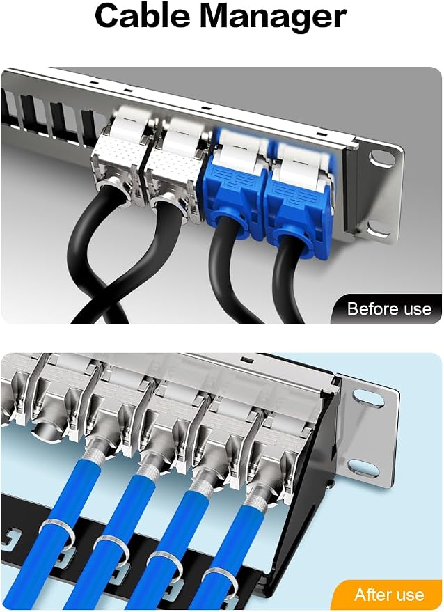 24Port Blank Keystone Patch Panel 1U 19" - Image 5