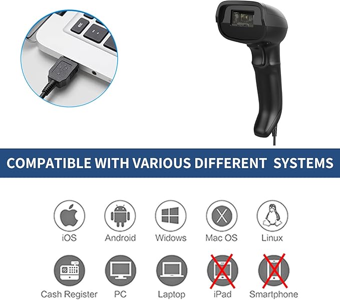 Symcode USB 1D Barcode Scanner - Image 7