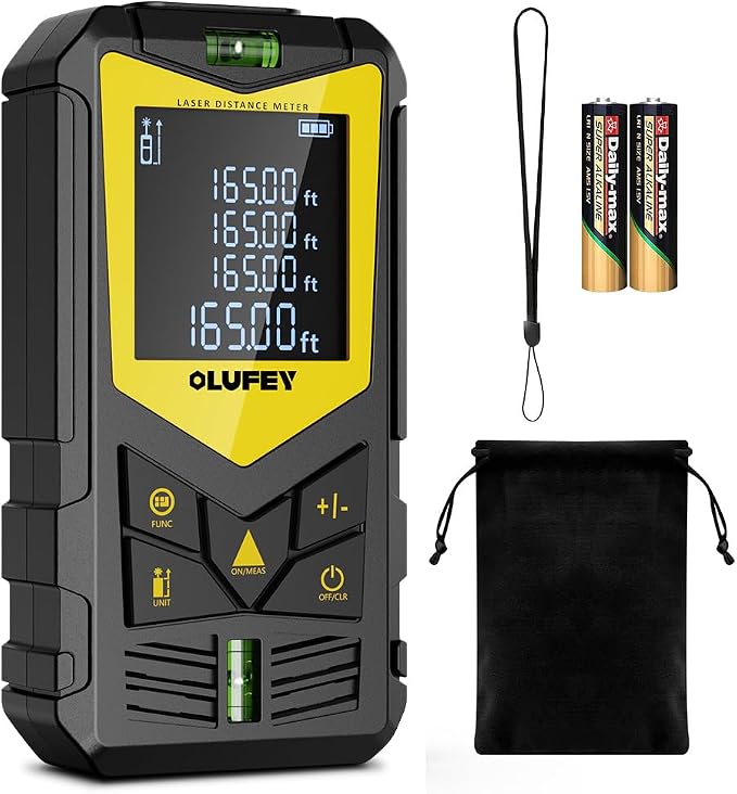 Laser Measure, OLUFEY 165ft Laser Distance Meter by Olufey