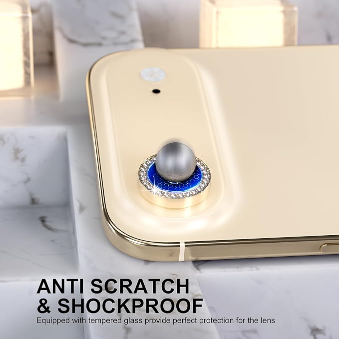 Choiche Compatible for iPhone 17 Air Camera Lens Protector Bling, 9H Tempered - Image 3