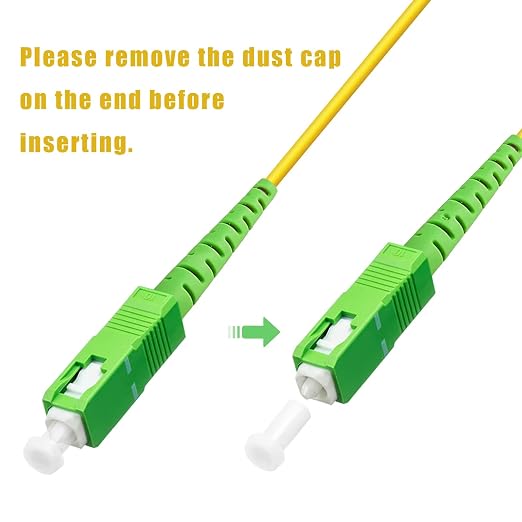 50ft SC/APC Fiber Optic Internet Cable, Single Mode Fiber Patch Cord, Fiber - Image 5