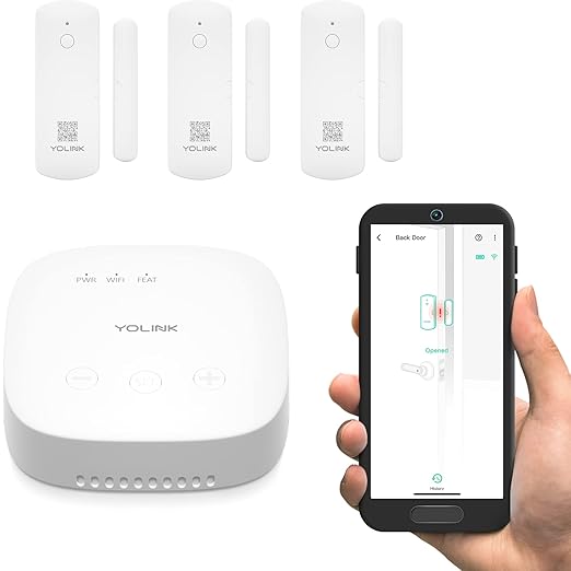 YoLink LoRa Smart Door Sensor Starter Kit: SpeakerHub Audio Hub & Door Sensors by YoLink