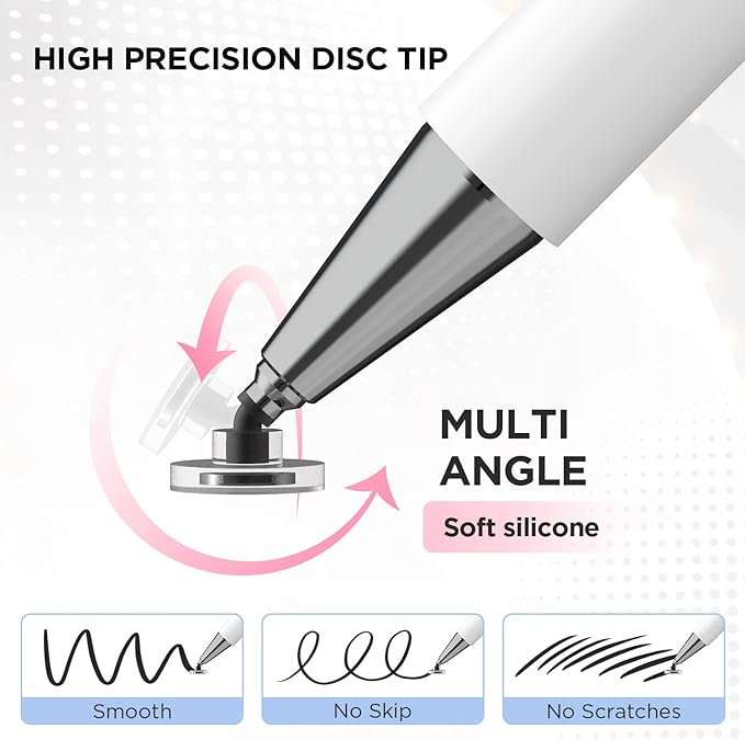 OASO Stylus Pen for Touch Screens, Disc Tip & Magnet Cap Styli Pencil Compatible - Image 5