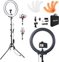 Ring Light Kit 18" 55W 5500k dimmable LED Light, 70inch Foldable Stand by Unknown