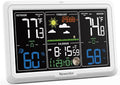 Newentor Weather Station Wireless Indoor Outdoor, 7.5in Display Atomic Clock by Newentor