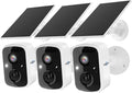 Hiseeu Solar Camera Security Outdoor, 3 Pack 100% Wireless 3K 4MP Surveillance by Hiseeu