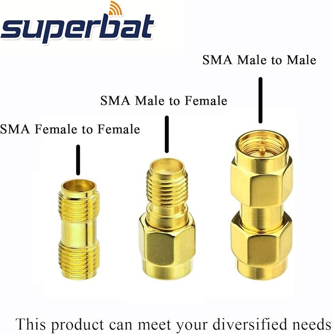 Superbat RF coaxial SMA Male to SMA Female Bulkhead RG174 6.56ft Cable + 3pcs - Image 4