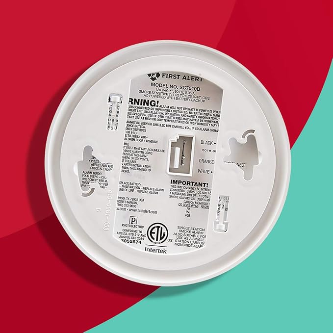 FIRST ALERT BRK SC7010B-3 Hardwired Smoke and Carbon Monoxide Detector - Image 6