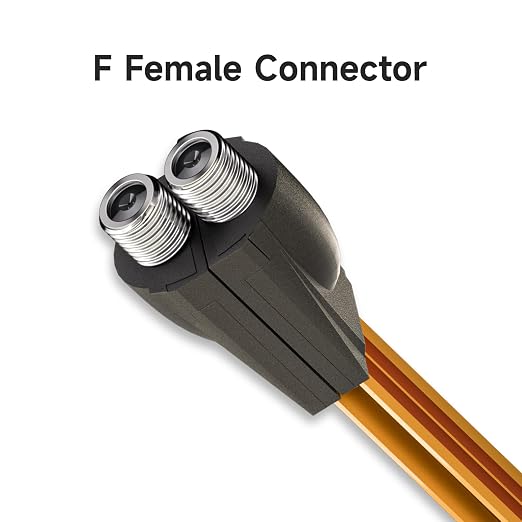 Goupchn Ultra Flat Ghost Wire Flat RG6 Coax Jumper Cable Extreme Slim F Female - Image 3