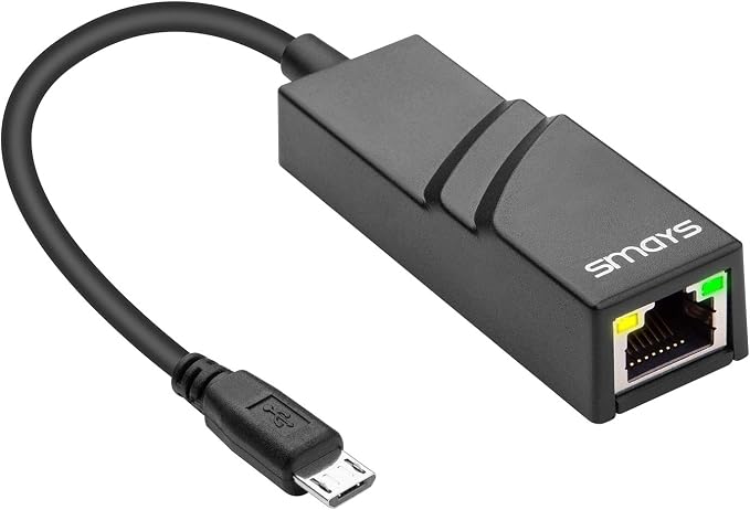 Micro USB OTG Ethernet Adapter for Raspberry Pi Zero, Android Tablets & Phones by SMAYS