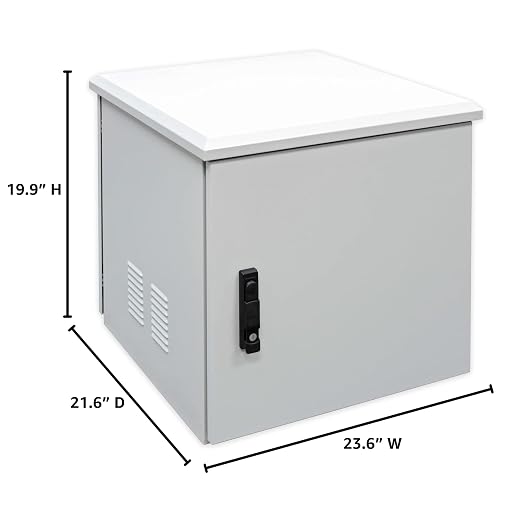 Electriduct 9U Outdoor Cabinet 21.6 Inch Depth IP55 Weather Resistant Enclosure - Image 5