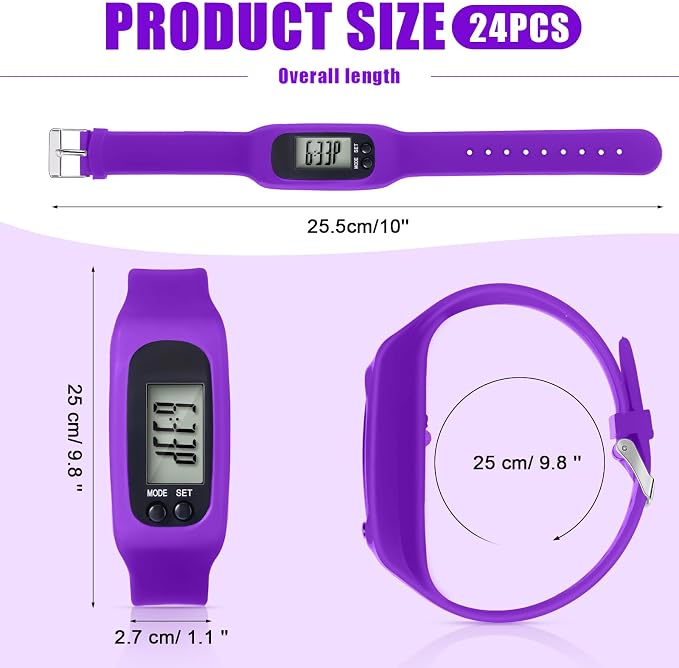 Geyoga Pedometer for Walking Steps and Miles Pedometer Watch Silicone Steps - Image 2
