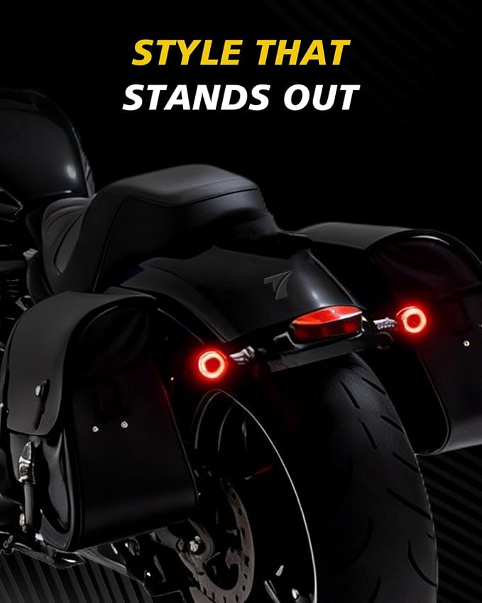 TSUNG Universal Motorcycle LED Turn Signals Lights Small Bullet Front Rear - Image 4