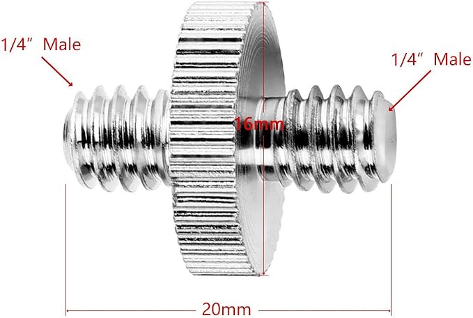 Anwenk 1/4 to 3/8 Screw Adapter Converter Threaded Screws Adapter Spigot Screw - Image 4