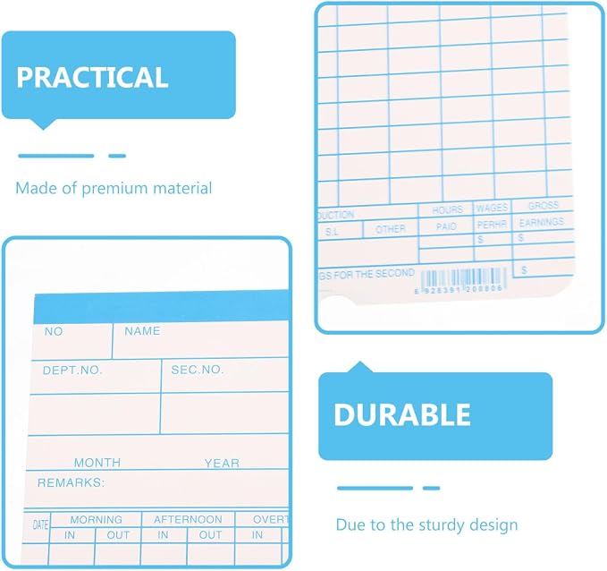 Operitacx Double-Sided Attendance Time Cards - Image 8