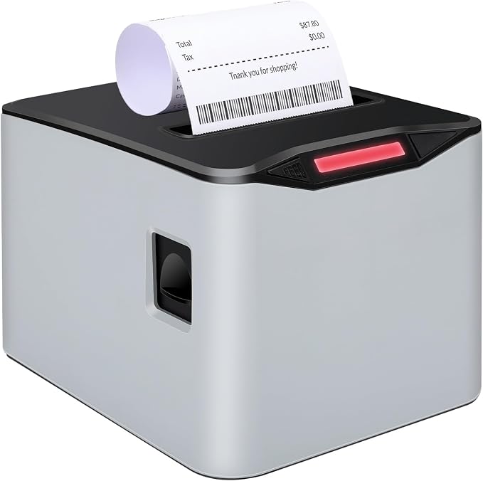 NUCOUN Thermal Receipt Printer, 80mm USB POS Printer, Auto Cutter, Support Cash by NUCOUN