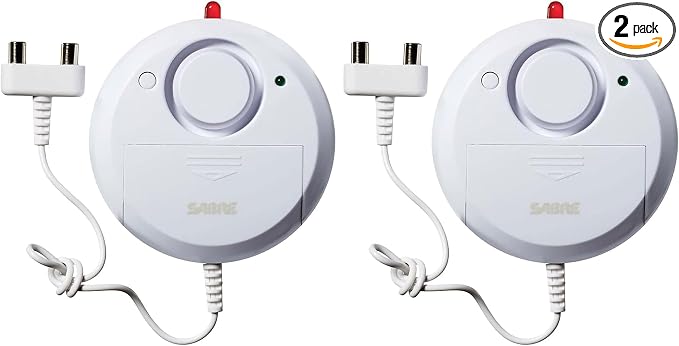 SABRE Water Leakage Alarm, 110 dB Alarm, Audible Up to 1, All Direction Water by SABRE