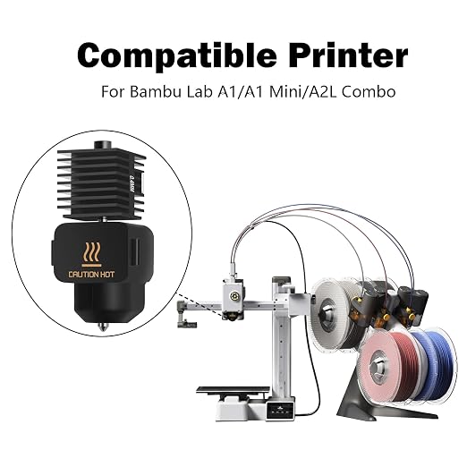 HzdaDeve 4 Pack 0.2MM 0.4MM 0.6MM A1 Mini/A1/A2L Hotend Print Head Hot End Kit - Image 7