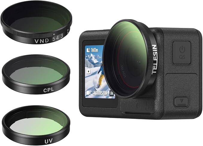 TELESIN Filters Set for DJI Osmo Action 5 Pro/4/3 Xtra Edge/Xtra Edge Pro by telesin