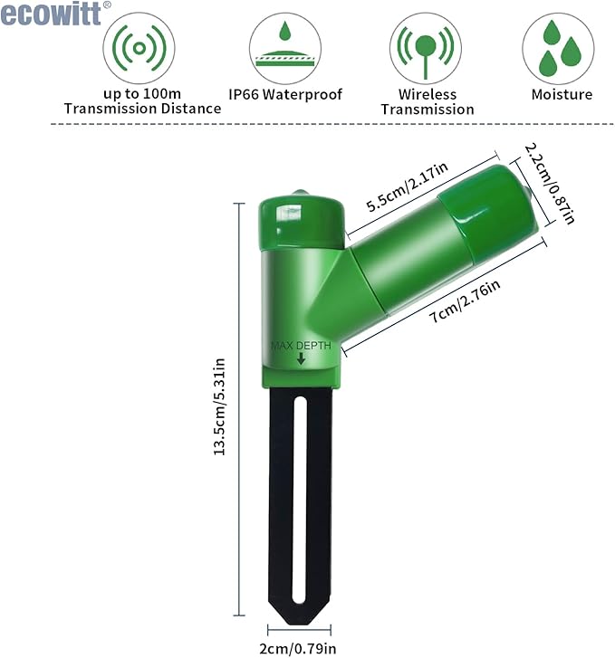 ECOWITT WH51 Soil Moisture Sensor Soil Humidity Tester - Image 4