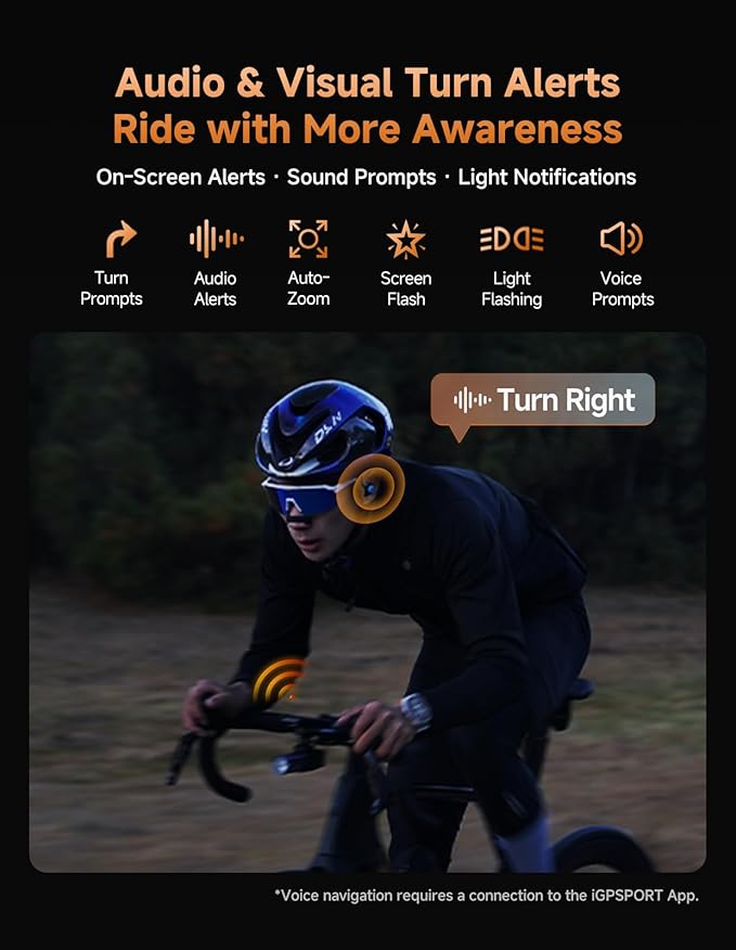 iGPSPORT BiNavi Air Bike Computer, 3.0'' Touchscreen MAP Voice Navigate Reroute - Image 3