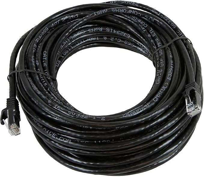 Monoprice Cat5e 50ft Black Patch Cable UTP 24AWG 350MHz Pure Bare Copper - Image 4