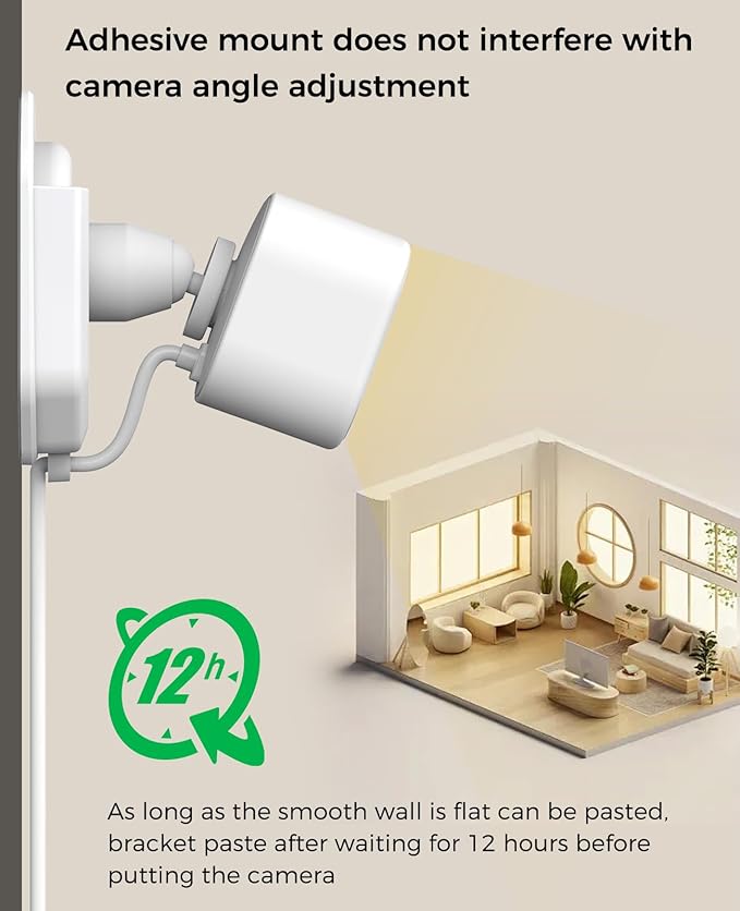 KMOUANTS 3 Pack Blink Mini No Drill No Screws Wall Mount Bracket - Image 4
