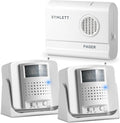 Bed Alarm Caregiver Pager with 2 Wireless Motion Sensors Alarm Indoor Fall by SYNLETT