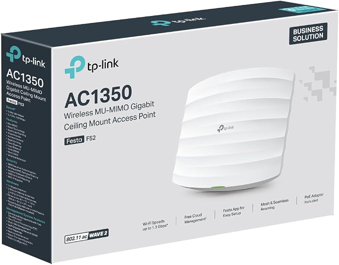 TP-Link Festa F52 Wireless Access Point AC1350 Gigabit Port Mesh, Seamless - Image 9