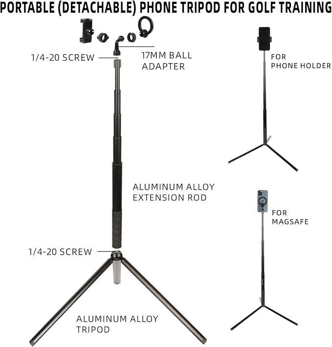 Ground Golf Monopod and Tripod Phone Holder Stand - Image 3