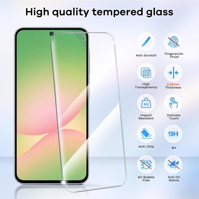 4+4 Pack for Samsung Galaxy A56 5G Screen Protector & Phone Camera Lens - Image 3