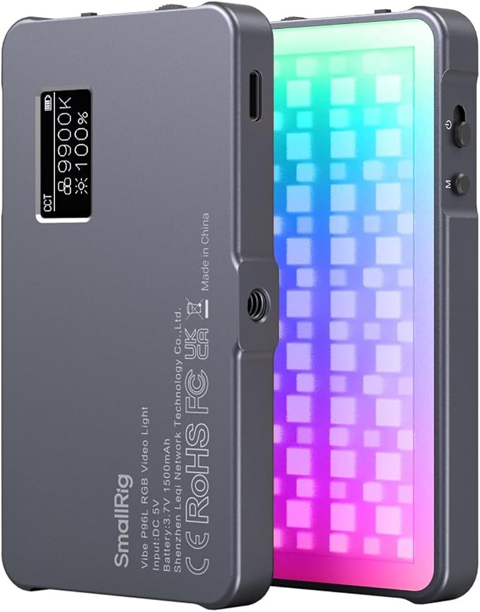 P96L RGB Video Light by SmallRig, Portable Metal LED Camera Light, 2500-8000K by findvloggingaccessorieshere