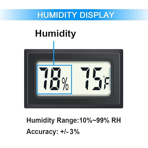 JEDEW 2 Pack Mini Digital Hygrometer Thermometer Gauge, Indoor Outdoor - Image 2