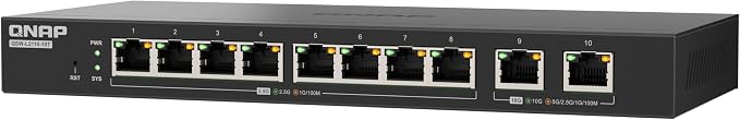 QNAP 10-Port Multi-Gigabit Lite-Managed Network Switch, 2 x 10GbE Base-T & 8 x by QNAP