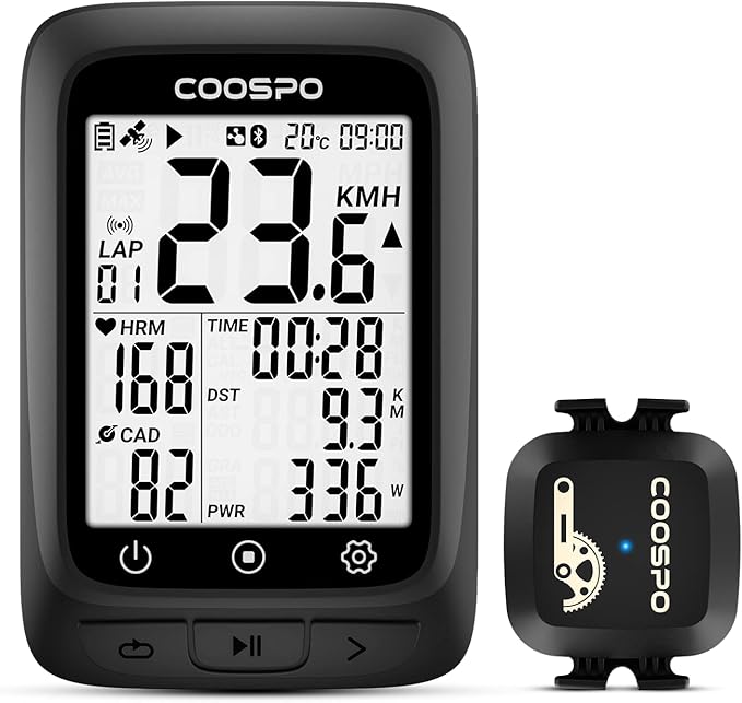 COOSPO Bike Computer GPS Wireless, ANT+ Cycling Computer GPS by COOSPO