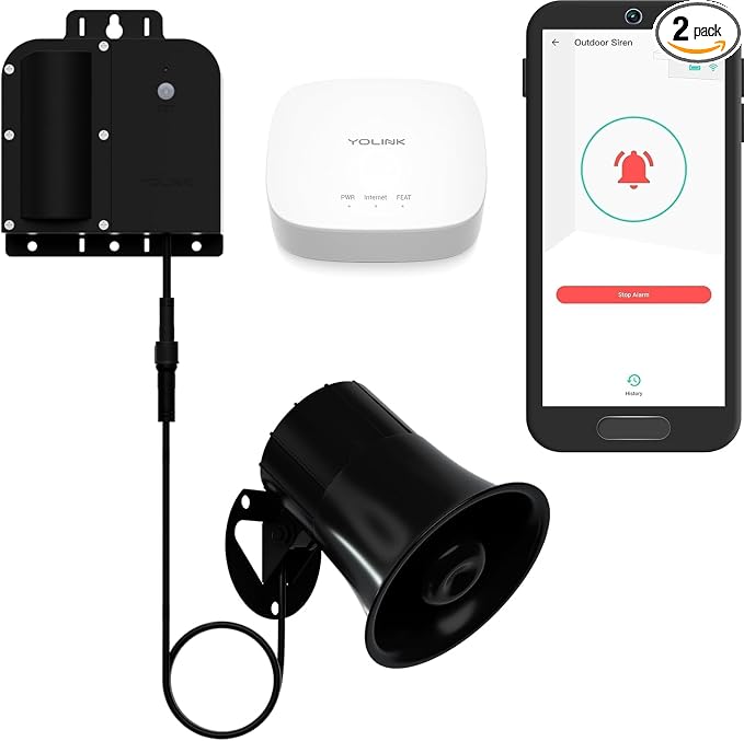 YoLink X3 Version Outdoor Alarm Controller, Ruggedized Battery-Powered by YoLink