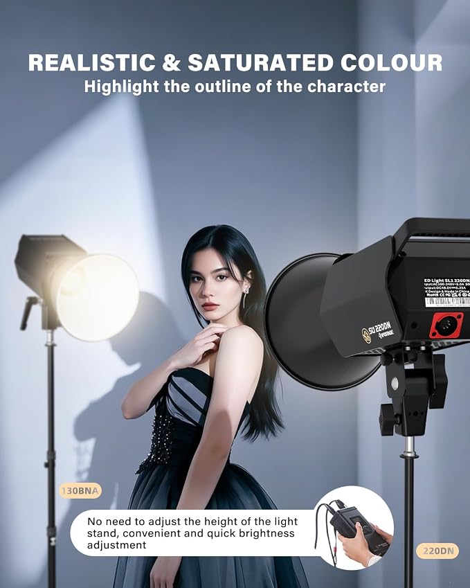IFOOTAGE 220DN Video Light, 220W COB LED Light, Continuous Lighting - Image 2