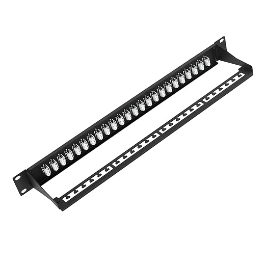 1U Fiber Patch Panel with 48 LC OM1/OM2 Multimode Fiber Optic Couplers by FiberOpticalAccessories