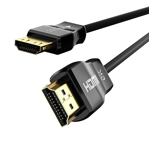UL Certified CL3 Rated Fiber Optic HDMl Cable 50FT, 48Gbps Ultra Small by HUAHAM